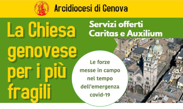 Il Cittadino: “Chiesa genovese per i più fragili – Caritas e Auxilium: i servizi offerti anche nell’emergenza sanitaria”