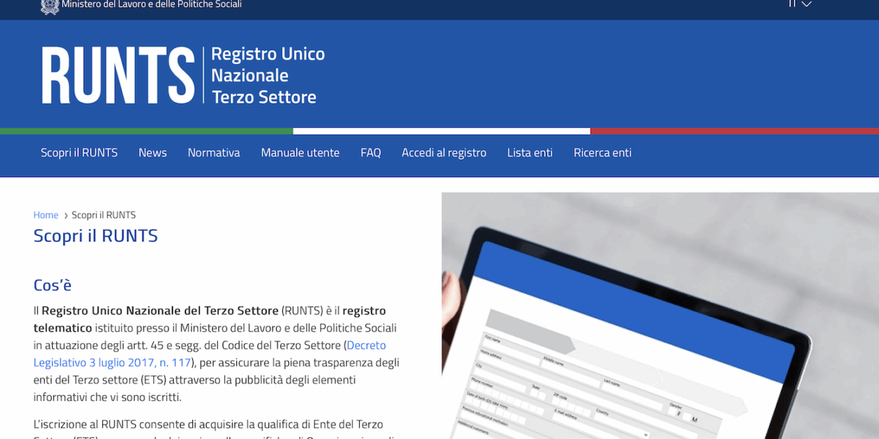 Fondazione Auxilium iscritta al RUNTS